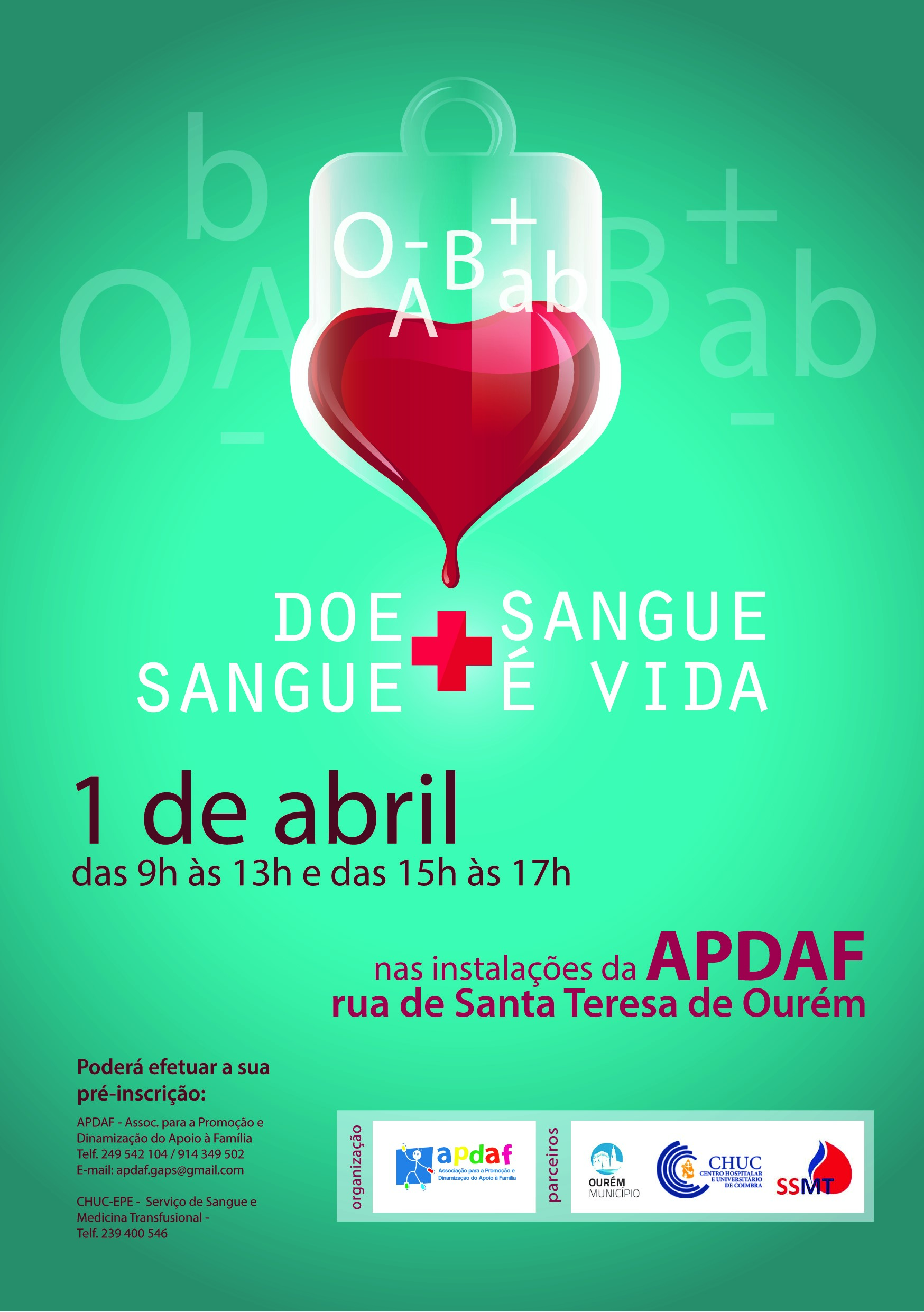 cartaz sangue APDAF